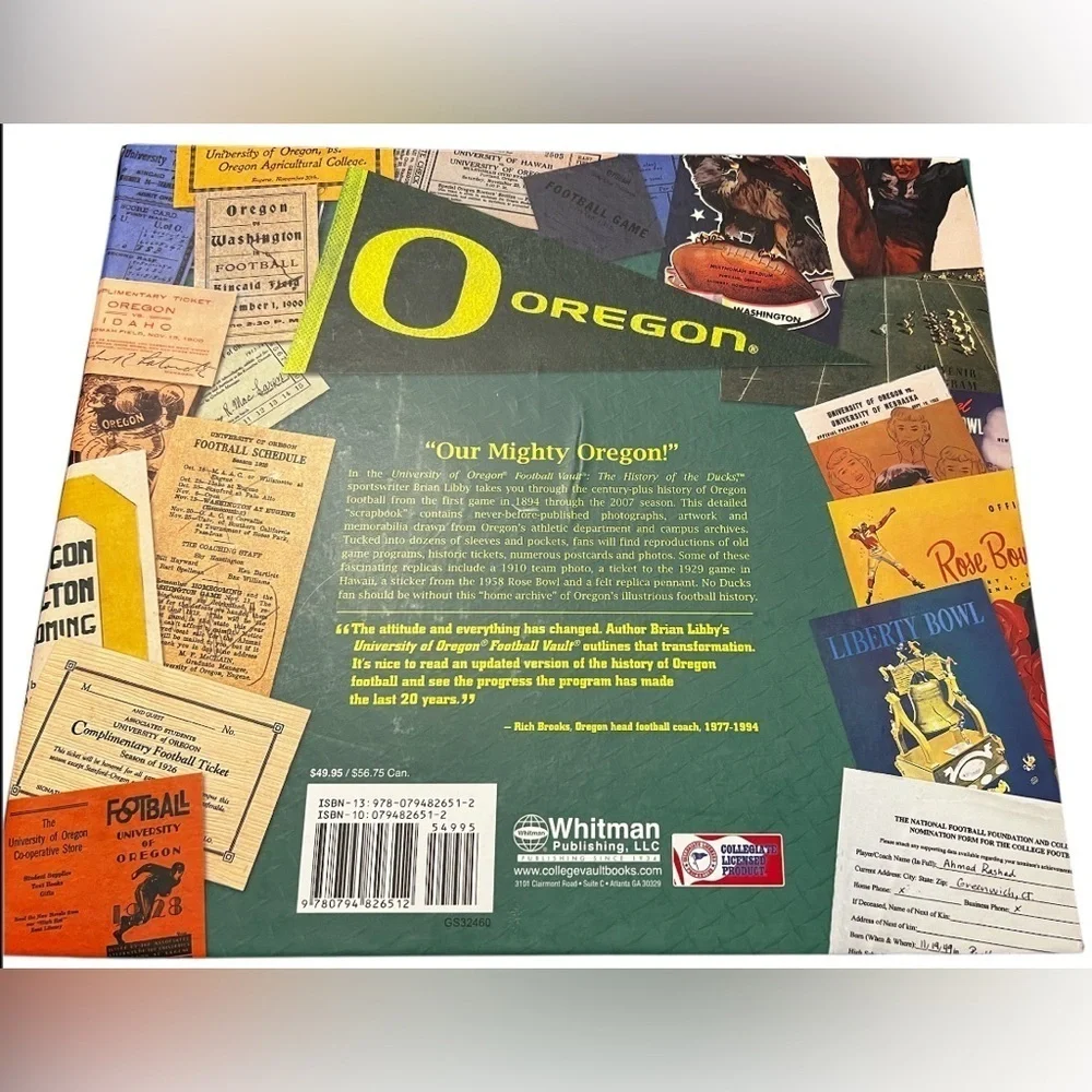 University of Oregon Football Vault: The Hisotry of the Ducks (College Vault)